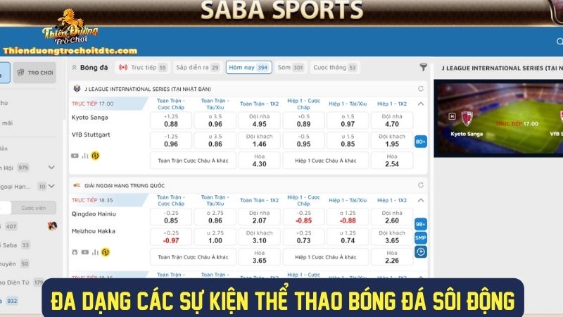 Khám phá kho sự kiện bóng đá hấp dẫn