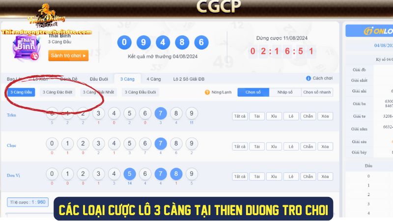 Khám phá các loại cược đề 3 càng tại cổng game